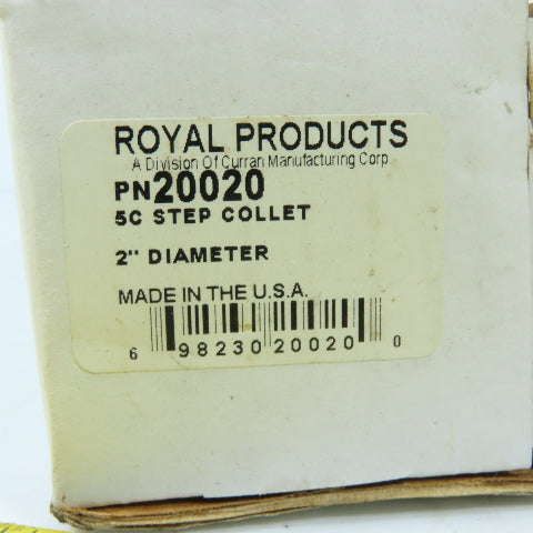 Royal Products PN20020 5C Step Collet 2" Diameter USA