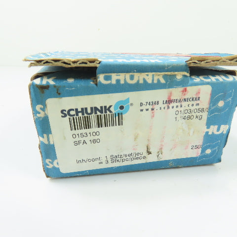 Schunk 0153100 SFA 160 Chuck Jaw Set Of 3