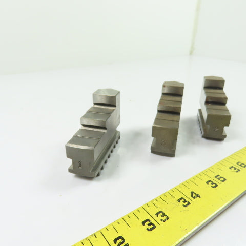 3-Jaw Lathe Chuck Jaws 2.5" x 0.73" x 1.75" Tall Set Of 3