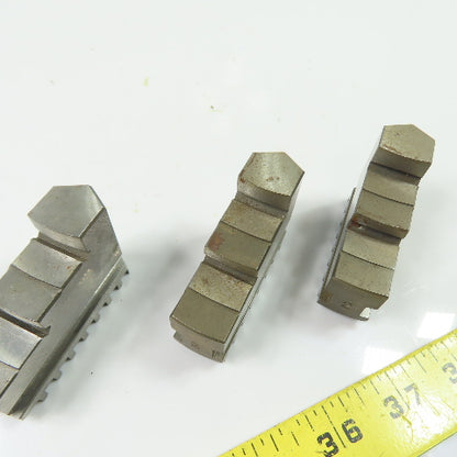 3-Jaw Lathe Chuck Jaws 2.5" x 0.73" x 1.75" Tall Set Of 3