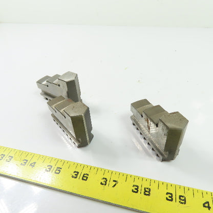 3-Jaw Lathe Chuck Jaws 2.5" x 0.73" x 1.75" Tall Set Of 3