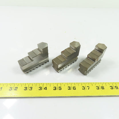 3-Jaw Lathe Chuck Jaws 2.5" x 0.73" x 1.75" Tall Set Of 3