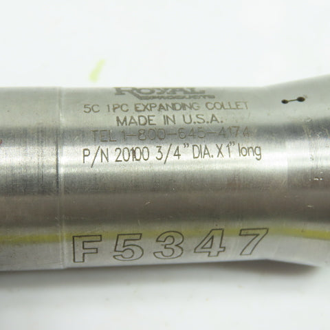 Royal Products 20100 5C Expanding Collet 3/4" Head Dia x 1" Head Length