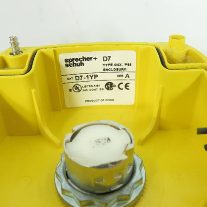 Sprecher + Schuh D7-1YP E-Stop Mushroom Push Button Station