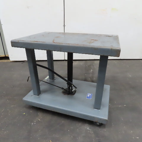 Wesco LTL-20-2436 1 Ton 36" x 24" Foot Powered Lift Table Die Cart 30"-48" Lift