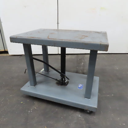Wesco LTL-20-2436 1 Ton 36" x 24" Foot Powered Lift Table Die Cart 30"-48" Lift