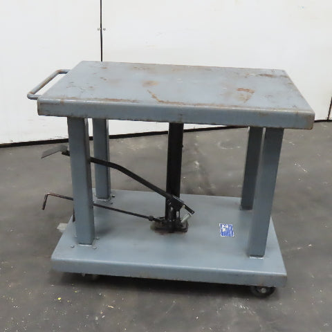 Wesco LTL-20-2436 1 Ton 36" x 24" Foot Powered Lift Table Die Cart 30"-48" Lift