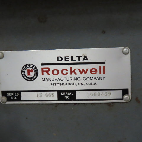 Rockwell 15-665 15" Vertical Drill Press 208V 3Ph 3/4Hp Tested
