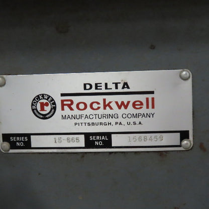 Rockwell 15-665 15" Vertical Drill Press 208V 3Ph 3/4Hp Tested