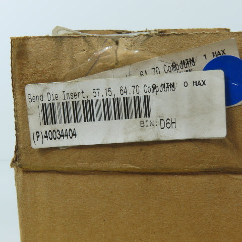Tube Form Solutions 478253 A 57.15mm OD x 63.50mm CLR Tube Bending Clamp Insert