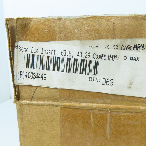Tube Form Solutions 478085 A 63.50mm OD/CLR Tube Bending Clamp Insert