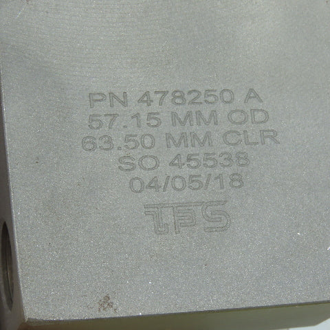 Tube Form Solutions 478250 A 57.15mm OD x 63.50mm CLR Tube Compound Insert
