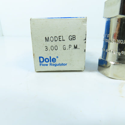 Dole Model GB 1/2" NPT 3.00 GPM Flow Regulator