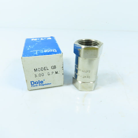 Dole Model GB 1/2" NPT 3.00 GPM Flow Regulator