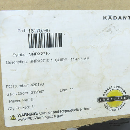 Kadant Johnson 16170760 SNRX2710 Rotary Joint Carbon Guide Ring 114.17mm