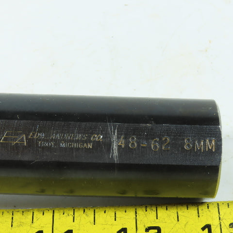 Edw. Andrews Co. 48-62 8MM Boring Bar Extension Sleeve Adapter 8mm ID 4-3/4" OAL