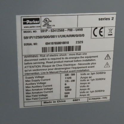 Parker 590PG-53000060-P00-U4 591PL-53412560-P00 1250A Regenerative DC Drive New