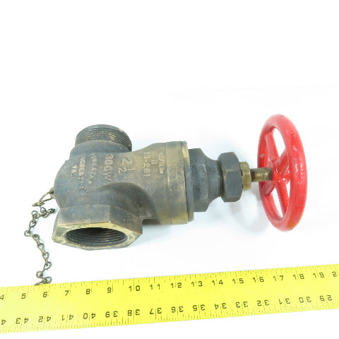 Powhatan 19-281 2-1/2" 300W Fire Hose Gate Valve UL Listed 978A