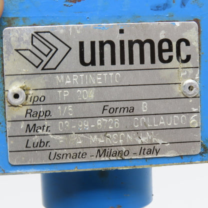 Unimec TP 204 1 Ton 1:5 Ratio Mechanical Screw Jack Actuator Drive