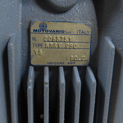 Motovario NMRV 090 Speed Reducer Worm Gearbox 80:1 Ratio