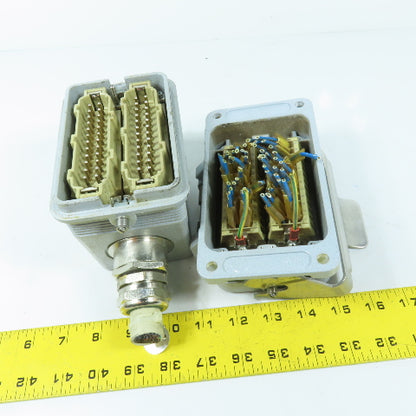 ILME N/A 48-Pin Heavy Duty Industrial Connector Hood & Base Enclosure 16A 400V