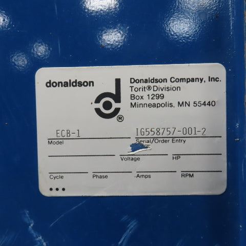 Torit ECB-1 5Hp 208-220/480V 3Ph Backdraft Booth Dust Collector 4500CFM Tested
