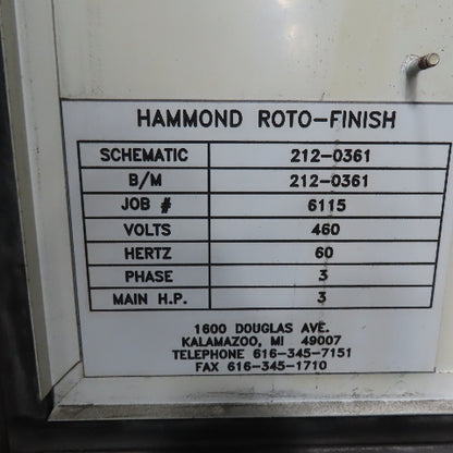 Roto-Finish Bulk Dry Material Dust Collector Dryer Vibratory Feeder 230-460V 3Ph
