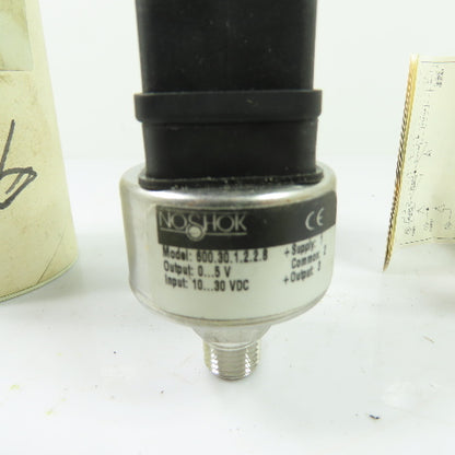 NOSHOK 600.30.1.2.2.8 Pressure Transmitter 0-30 PSI 0-5V Output 10-30VDC Input