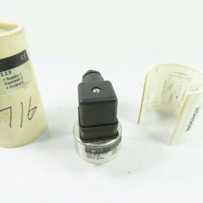 NOSHOK 600.30.1.2.2.8 Pressure Transmitter 0-30 PSI 0-5V Output 10-30VDC Input