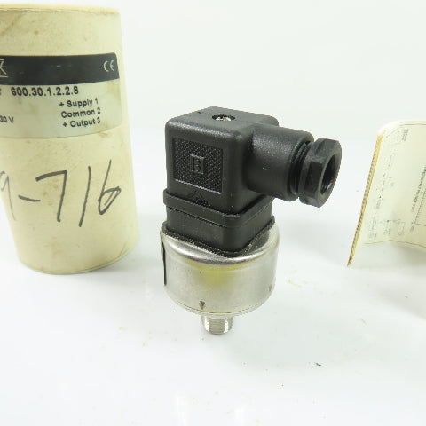 NOSHOK 600.30.1.2.2.8 Pressure Transmitter 0-30 PSI 0-5V Output 10-30VDC Input
