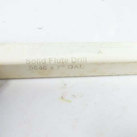 Sterling Gun Drills V0512 Carbide Tip Deep Hole Gun Drill .0640 x 7" OAL