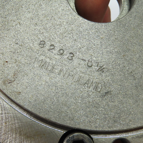 Bison 8293 7-872-306 6-1/4" Flat Back Adapter Base Plate For Plain Back Chucks