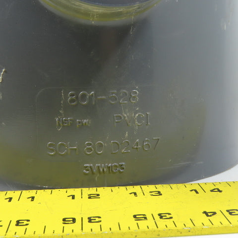 Spears 801-528 6" x 2" Schedule 80 PVC Reducing Tee Fitting