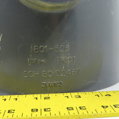 Spears 801-528 6" x 2" Schedule 80 PVC Reducing Tee Fitting