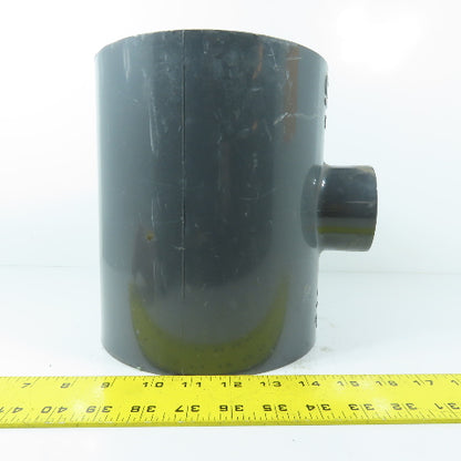 Spears 801-528 6" x 2" Schedule 80 PVC Reducing Tee Fitting