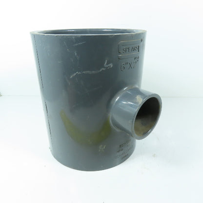 Spears 801-528 6" x 2" Schedule 80 PVC Reducing Tee Fitting