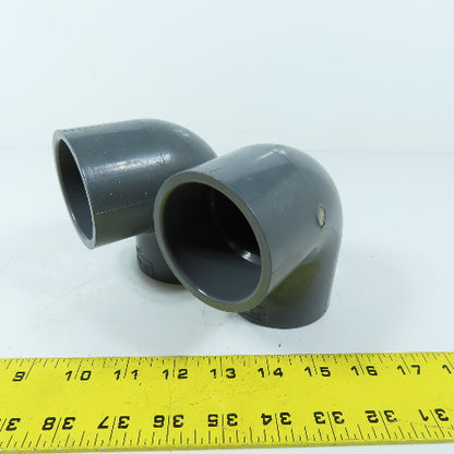Spears 2" 90 Deg PVC Pipe Elbow Fittings Lot Of 2