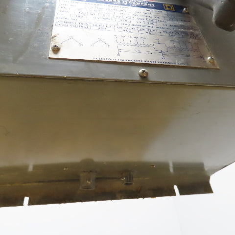 Square D 9T75F 9 KVA 3Ph Transformer 480V Pri 240V Sec Class AA Tested