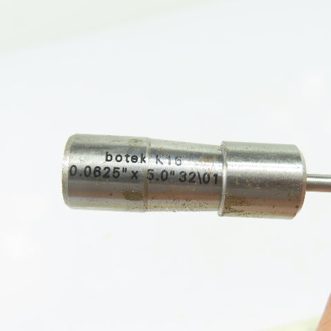 botek 0.0625" x 5.0" Deep Hole Coolant Fed Gun Drill Single Flute
