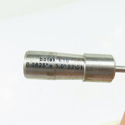 botek 0.0625" x 5.0" Deep Hole Coolant Fed Gun Drill Single Flute