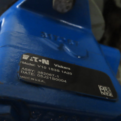 Eaton Vickers 382067-1 V10 1S3S 1A20 25 Gallon Hydraulic Power 3Ph 230/460V