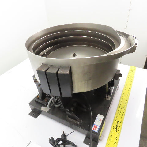 Carter Vibratory Parts Feeder 24" ID x 7" Deep Bowl 1Ph 115V W/ E100 Controller