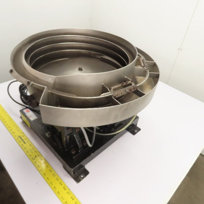 Carter Vibratory Parts Feeder 24" ID x 7" Deep Bowl 1Ph 115V W/ E100 Controller