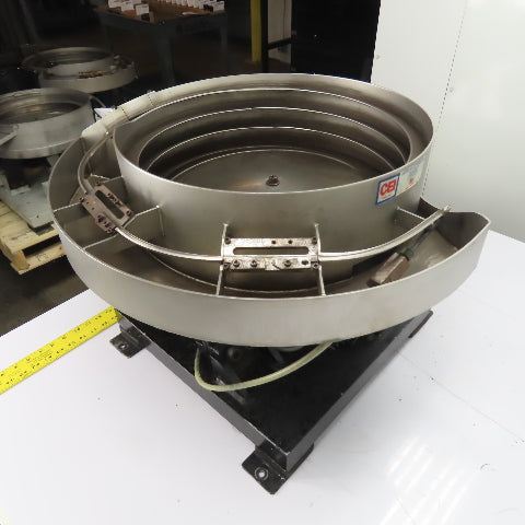 Carter Vibratory Parts Feeder 24" ID x 7" Deep Bowl 1Ph 115V W/ E100 Controller