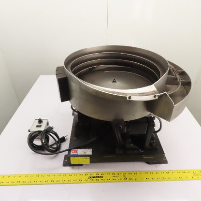 Carter Vibratory Parts Feeder 24" ID x 7" Deep Bowl 1Ph 115V W/ E100 Controller