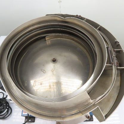 Carter Vibratory Parts Feeder 18"ID x 6" Deep Bowl 1Ph 115V W/ Bryant Controller