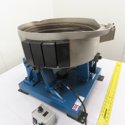 Carter Vibratory Parts Feeder 18"ID x 6" Deep Bowl 1Ph 115V W/ Bryant Controller