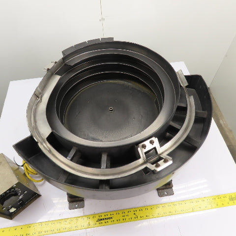 AFM Vibratory Parts Feeder 18" ID x 7" Deep Bowl 1Ph 115V W/ Moorfeed Controller