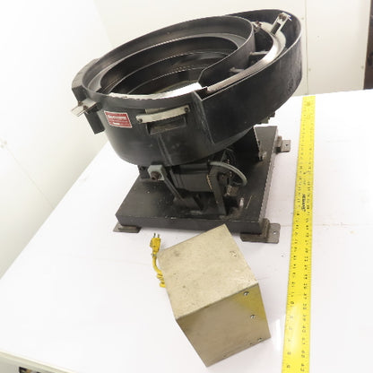 AFM Vibratory Parts Feeder 18" ID x 7" Deep Bowl 1Ph 115V W/ Moorfeed Controller