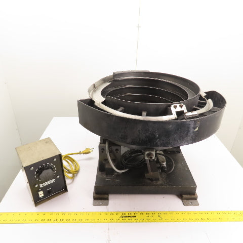 AFM Vibratory Parts Feeder 18" ID x 7" Deep Bowl 1Ph 115V W/ Moorfeed Controller